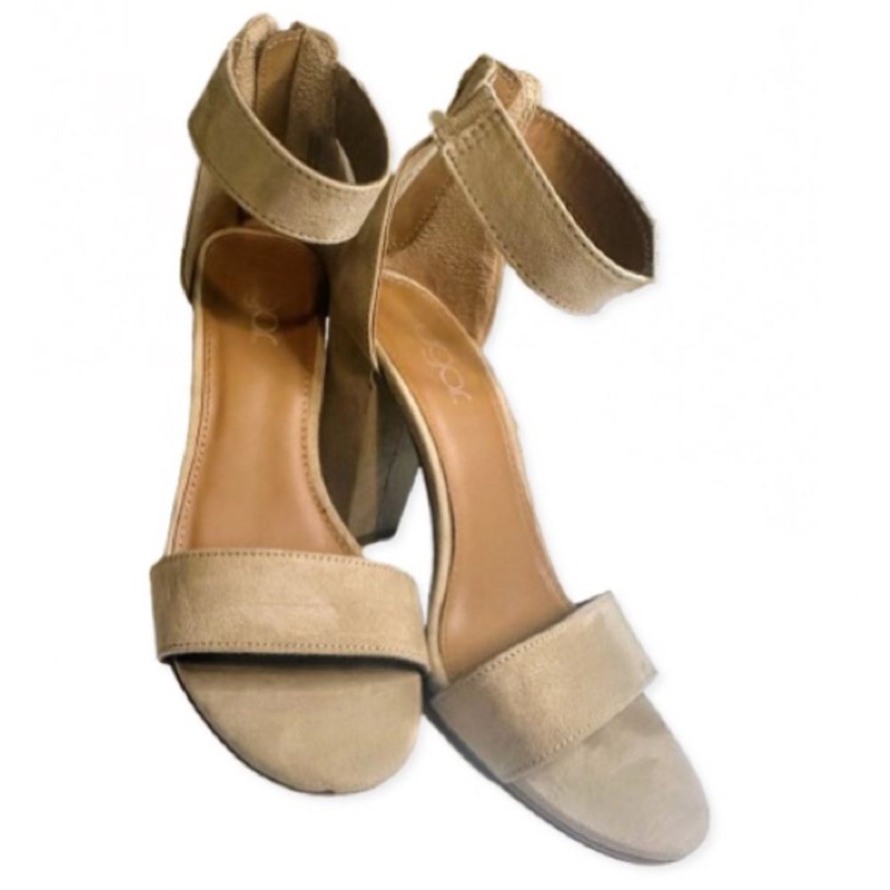 Sugar Nude Suede Women's Heeled Sandals